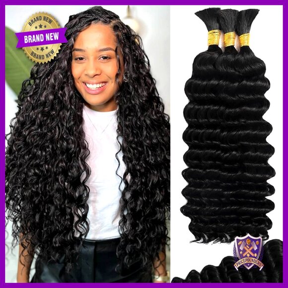 100% Virgin Human Hair Extensions 120g Deep Wave Boho Braids 18 Inch main image 4